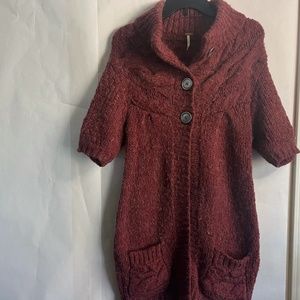 Free People Long Sweater Cardigan in Rust. Super soft and comfy. Open to offers.